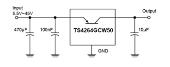 Application Circuit Diagram - Taiwan Semiconductor Ultra Low Dropout Voltage Regulators